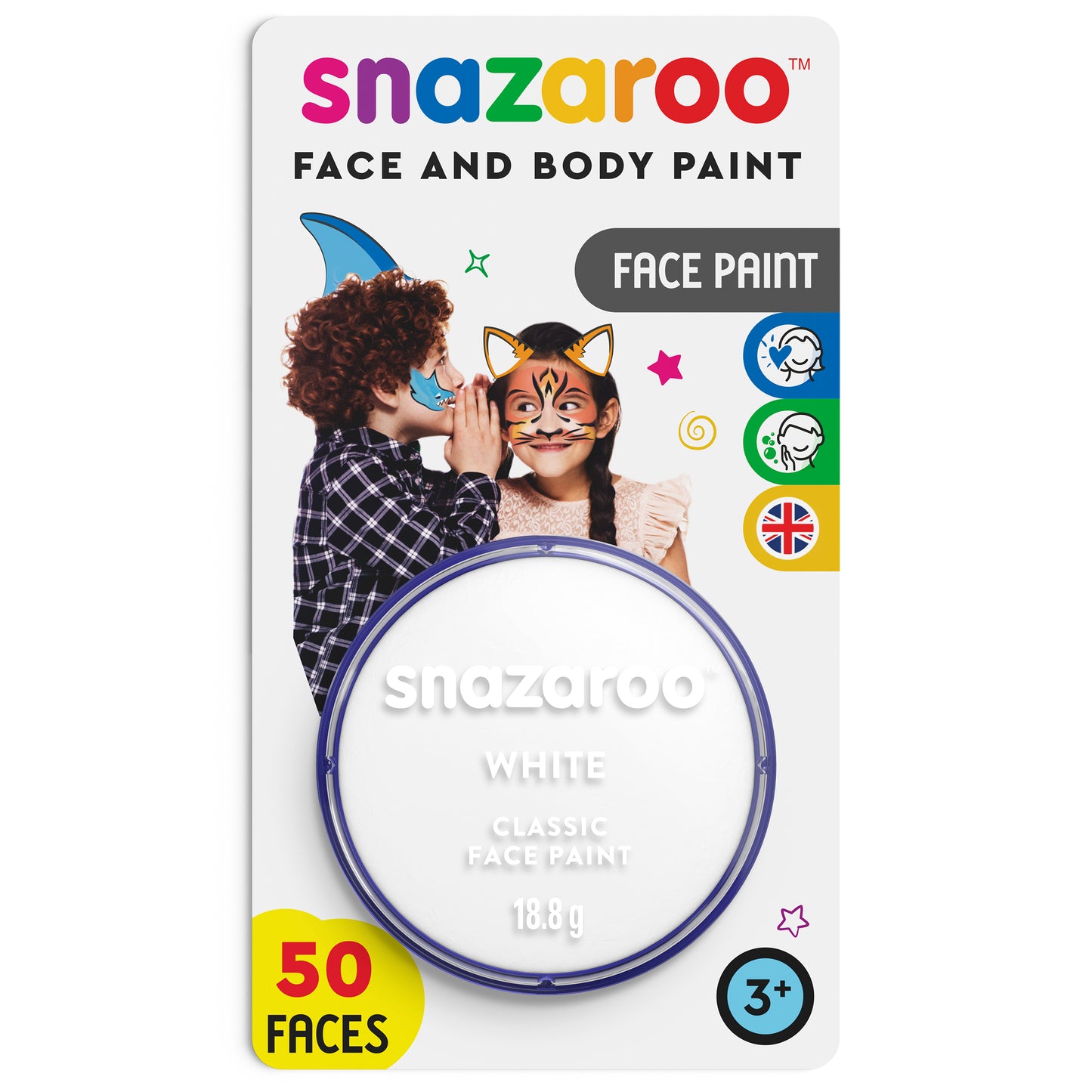 Farba do ciała i twarzy Snazaroo - Biały 18 ml
