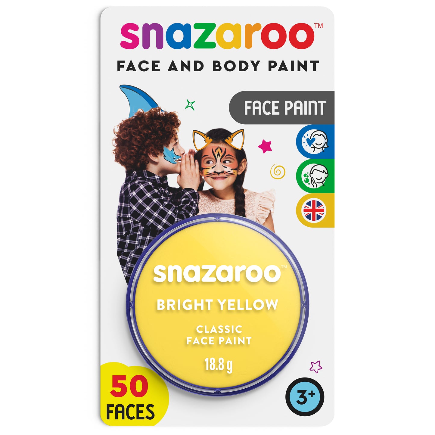 Farba do ciała i twarzy Snazaroo - Jasny żółty 18 ml