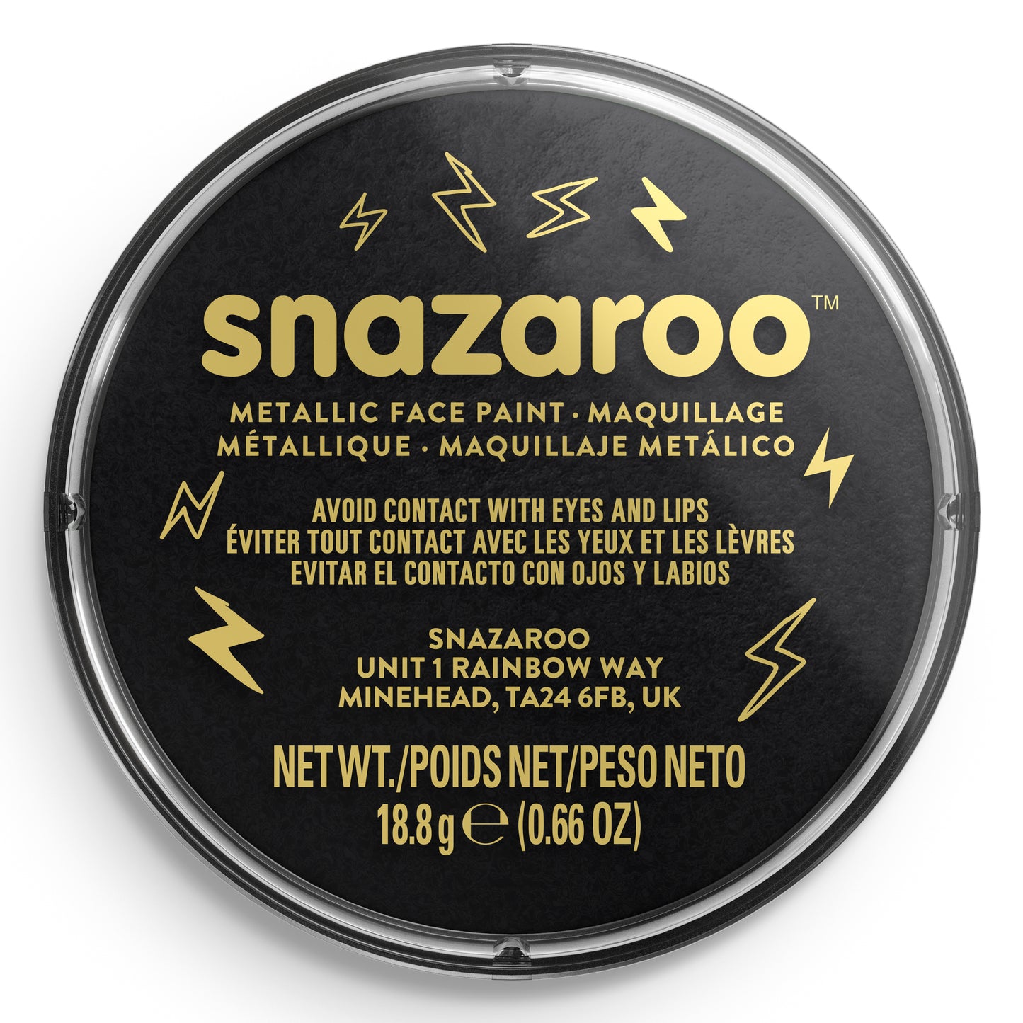 Farba do ciała i twarzy Snazaroo Metaliczna - Czarny 18 ml