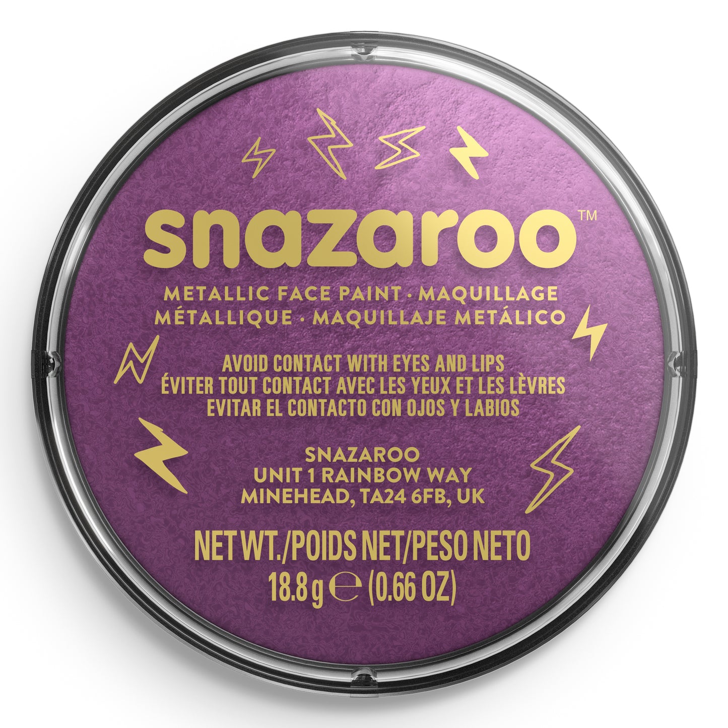 Farba do ciała i twarzy Snazaroo Metaliczna - Fioletowy 18 ml