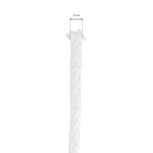 Sznurek - Bawełniany 8 mm/1 m biały