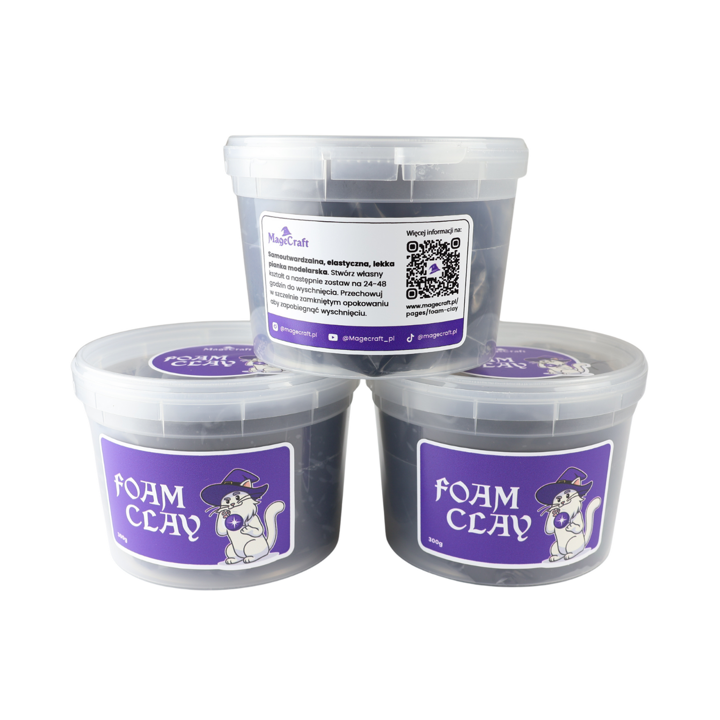 Foam Clay MageCraft - 300 g Czarny