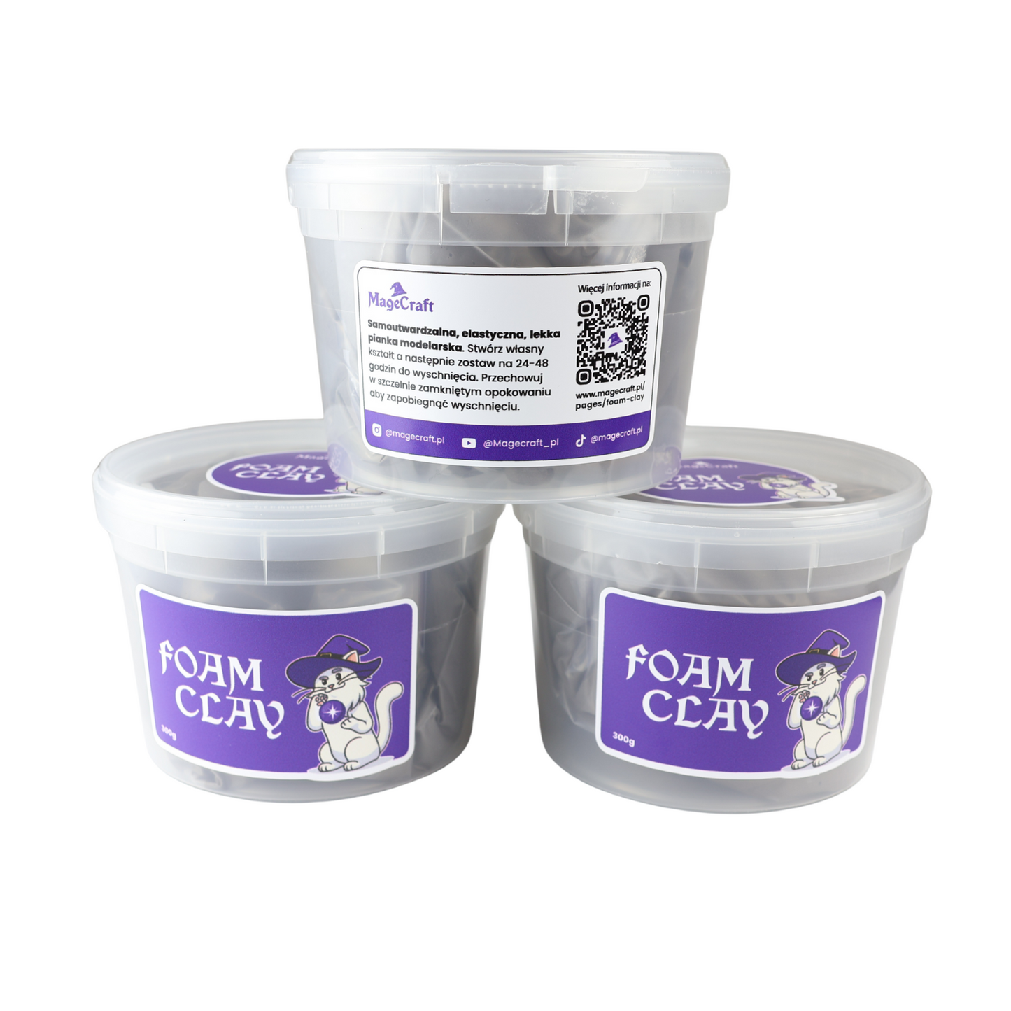 Foam Clay MageCraft - 300 g Szary