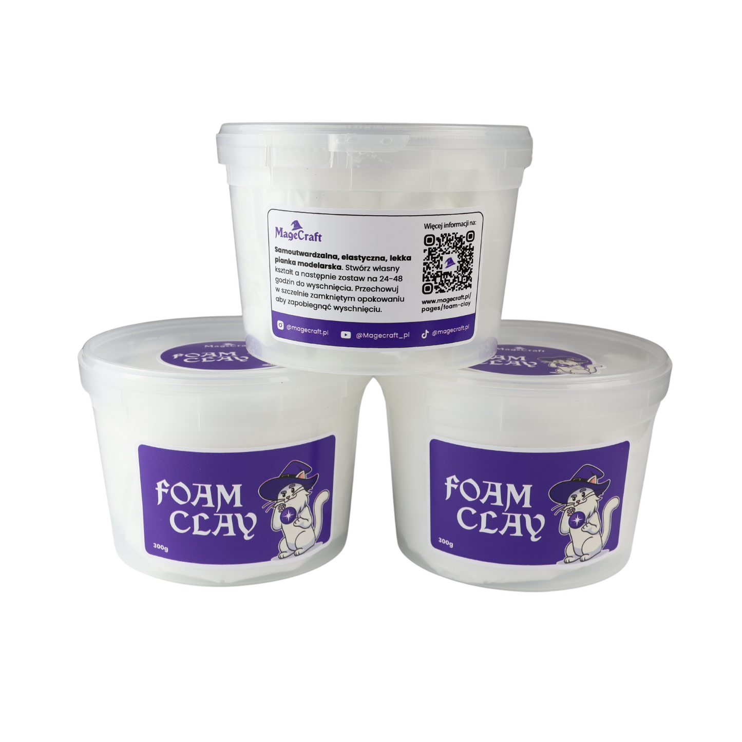 Foam Clay MageCraft - 300 g Biały
