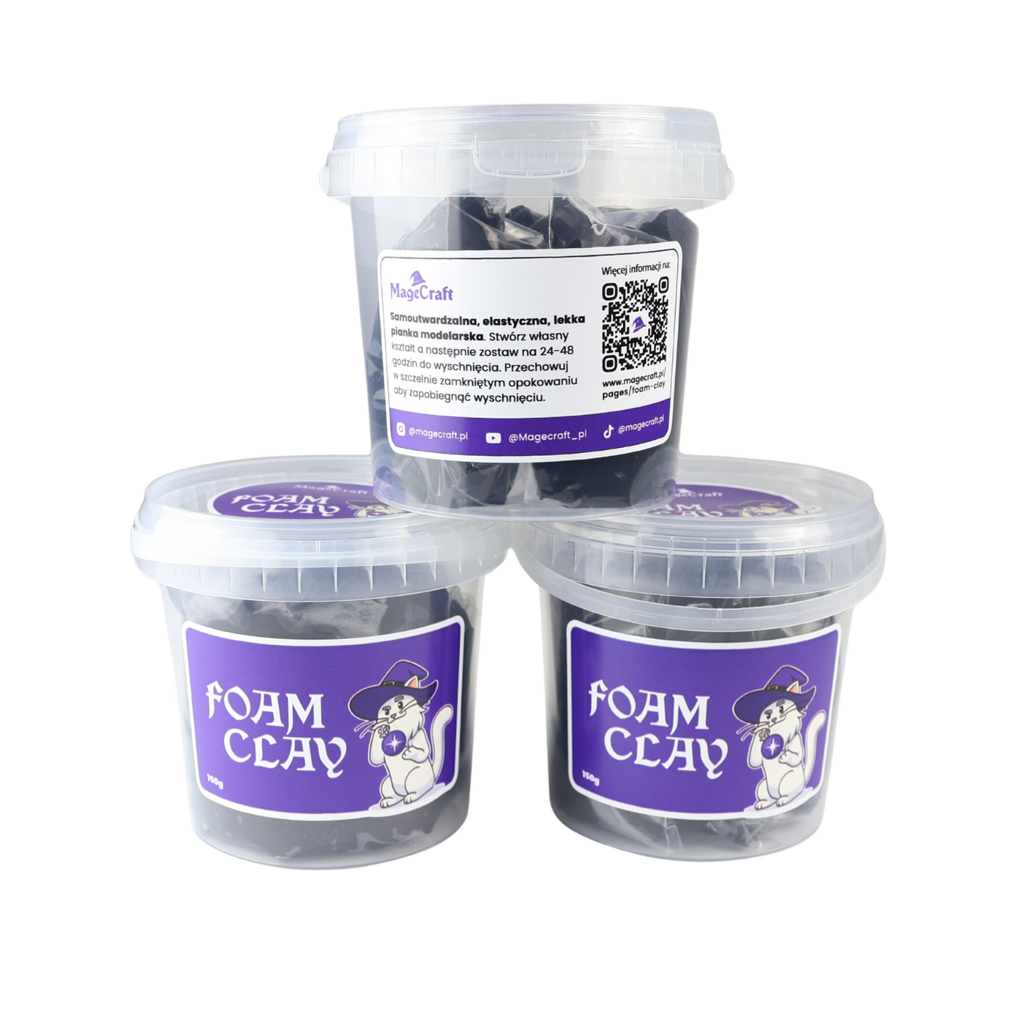 Foam Clay MageCraft - 150 g Czarny