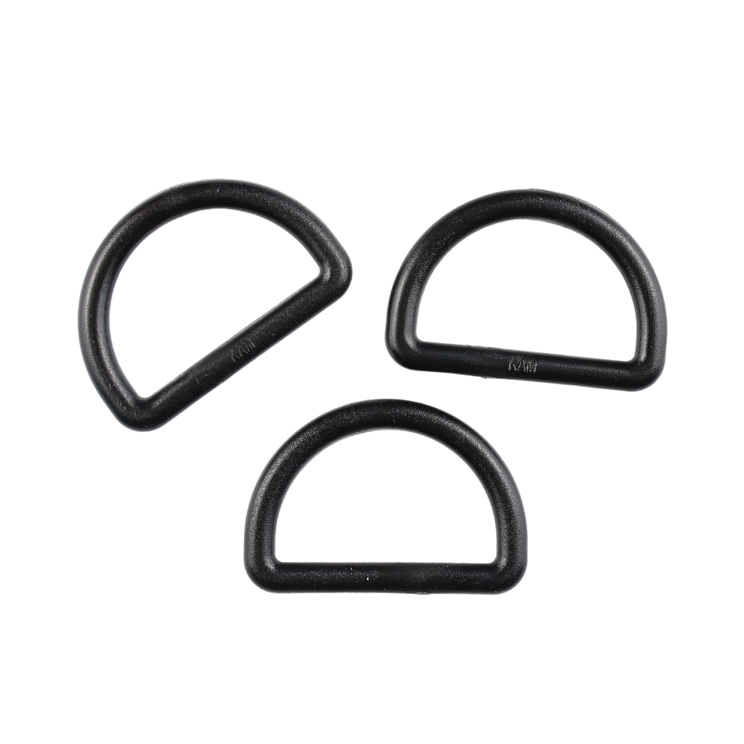 Półkole plastikowe - 25/15 mm czarne 1 szt.