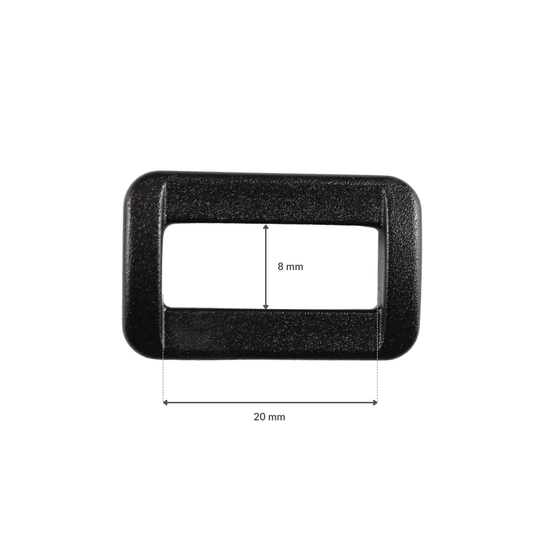 Ramka plastikowa - 20/8 mm czarna 1 szt.