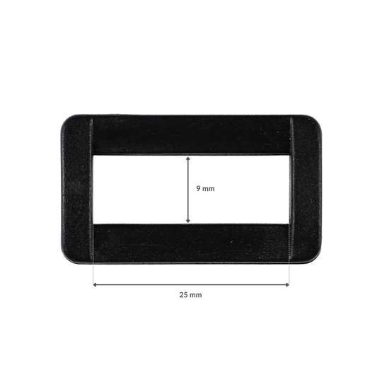 Ramka plastikowa - 25/9 mm czarna 1 szt.