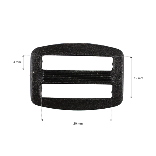 Regulator plastikowy - 20/12 mm czarny 1 szt.