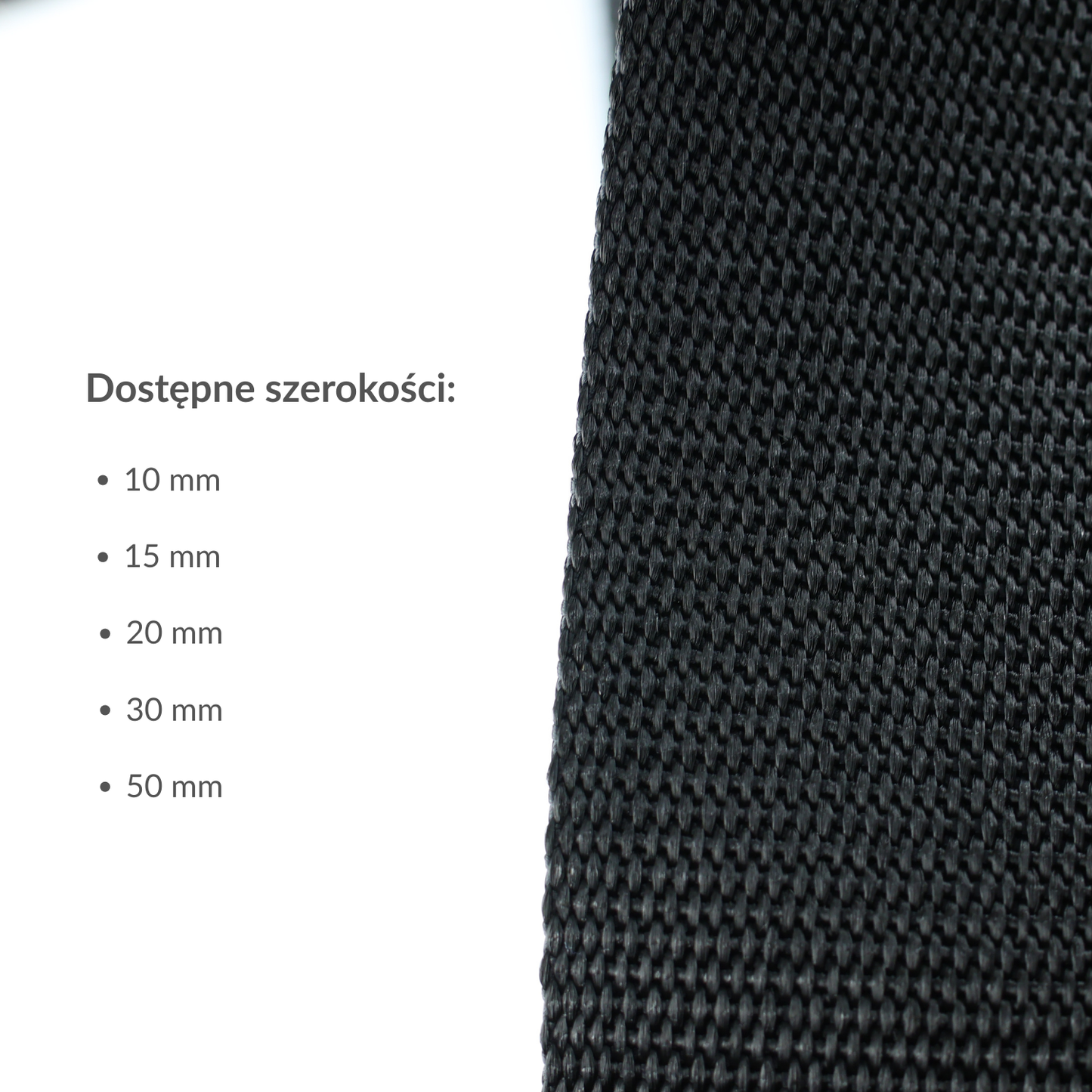 Taśma nośna - polipropylenowa 30 mm/1 m czarna