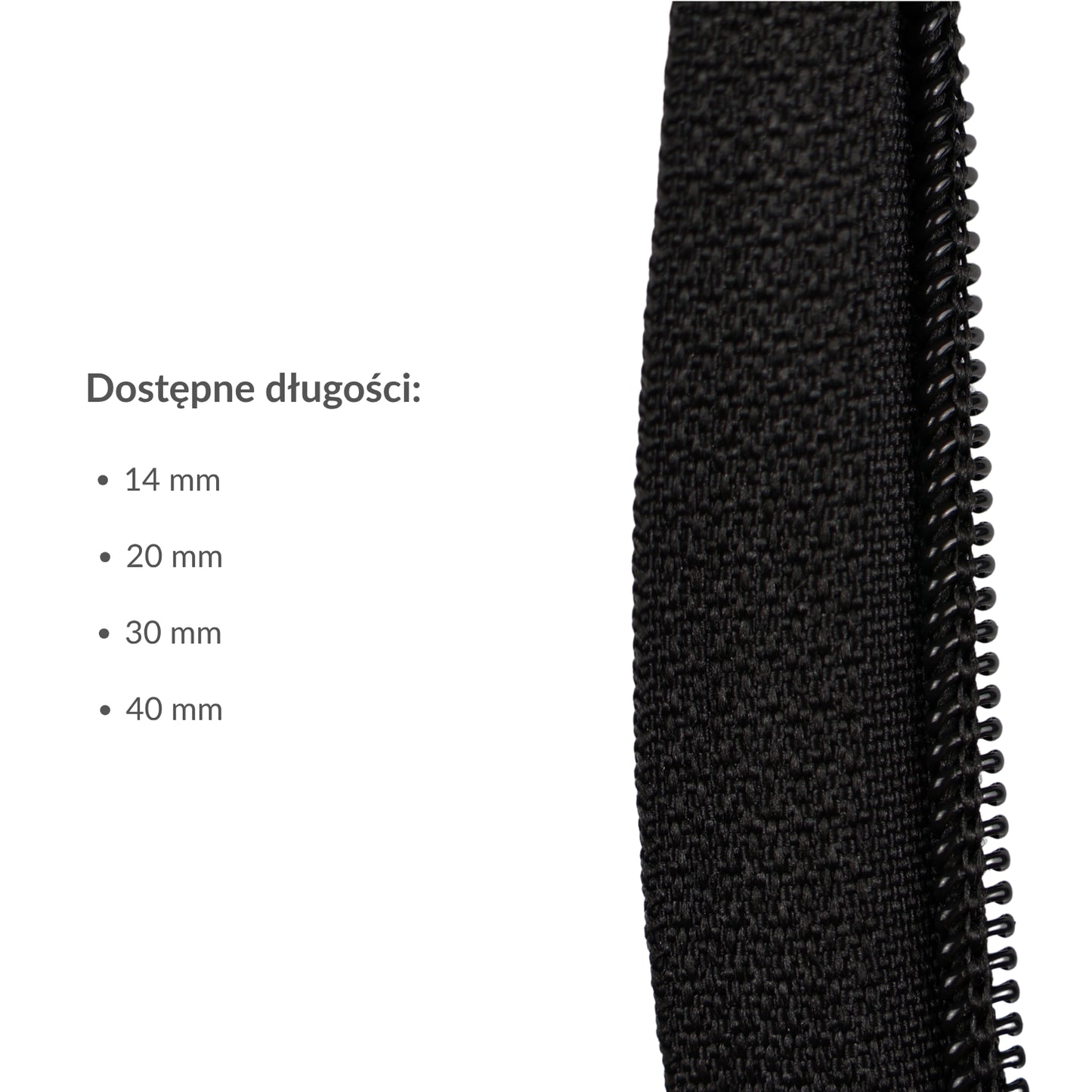 Zipper - #5 coil non-separable auto-lock 14cm