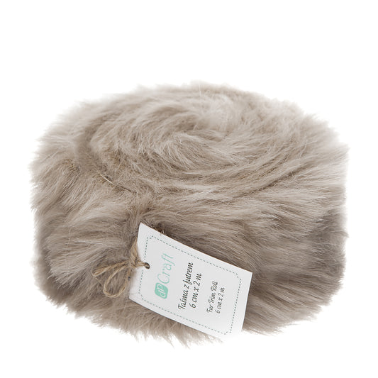 Futro na rolce DpCraft - 6 cm/2 m beżowe