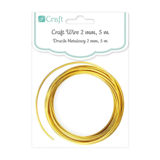 Drucik metalowy DpCraft - 2 mm/5 m złoty