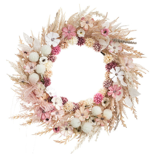 Tasiemka koronkowa DpCraft - 2,5 cm x 2m Pudrowo-Różowa