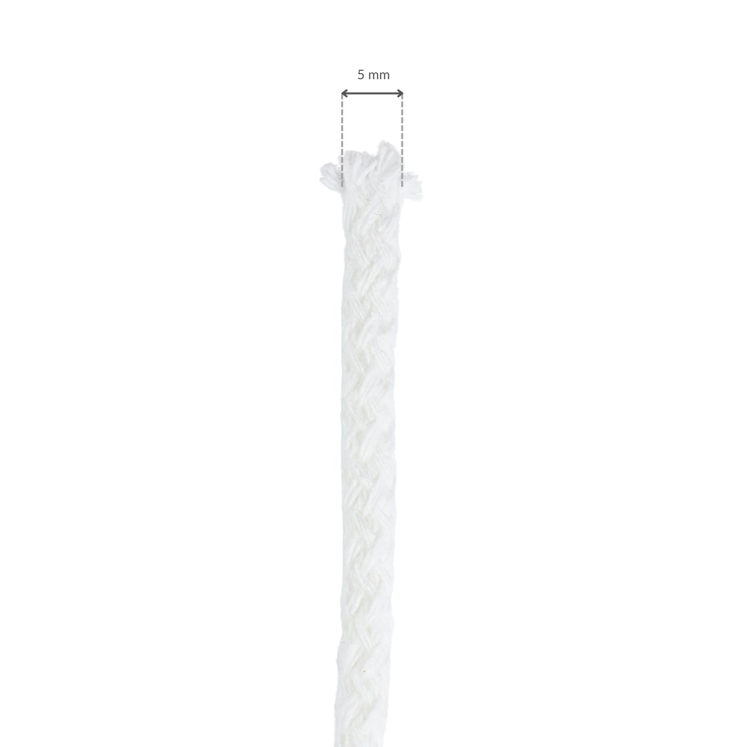 Cord - Cotton 5 mm/1 m white