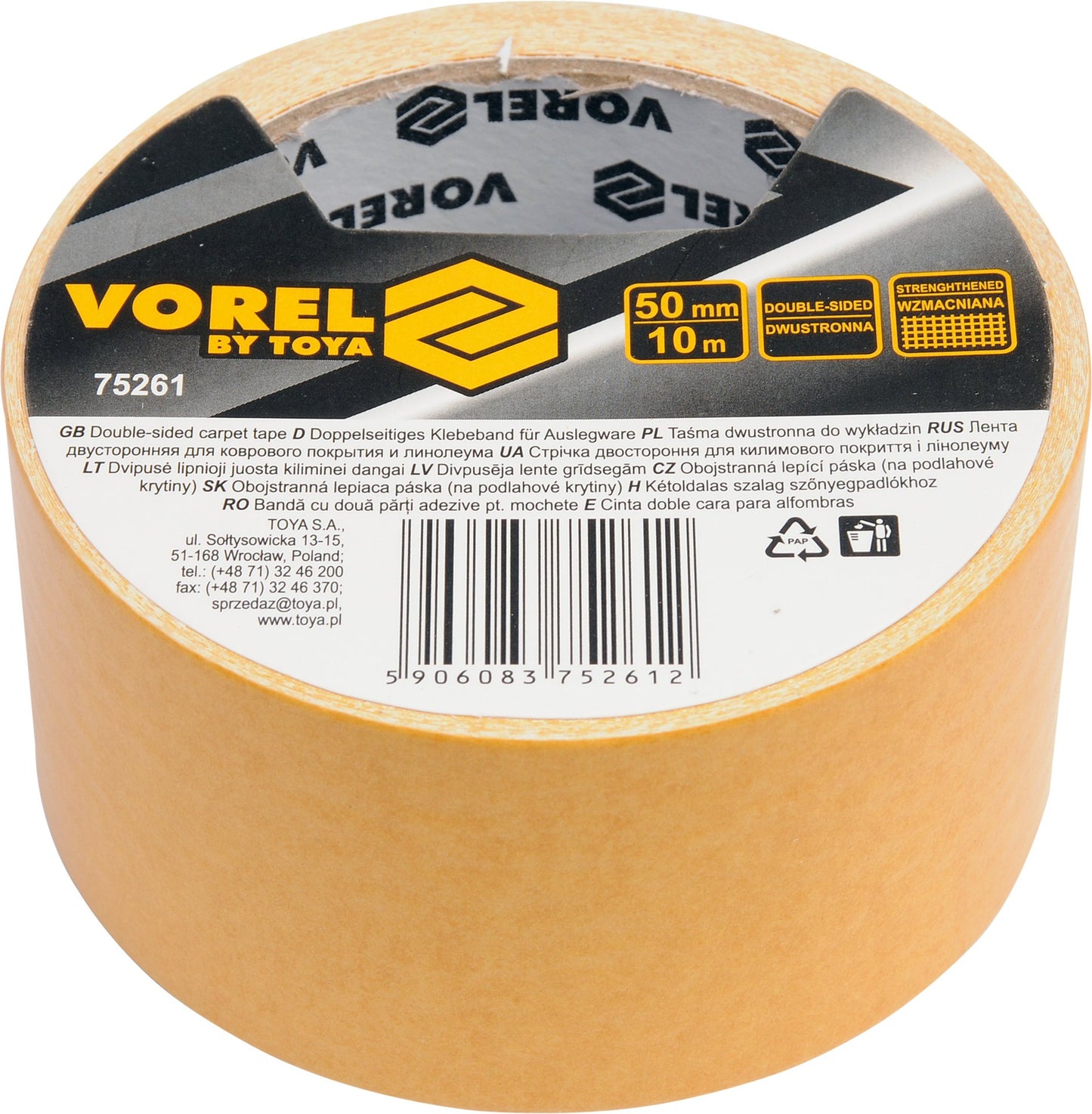 Taśma dwustronna Vorel - 50 mm x 10 m