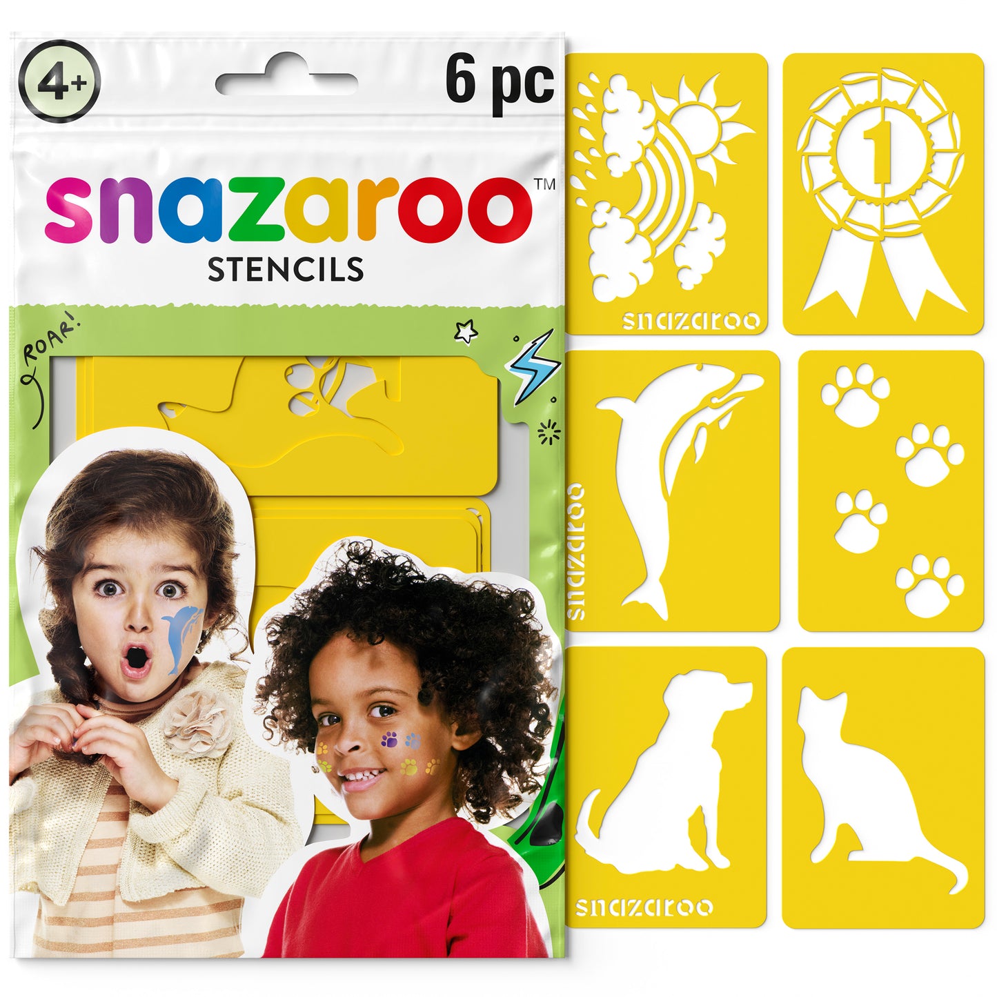 Szablony do malowania twarzy Snazaroo - Uniwersalne 6 szt.