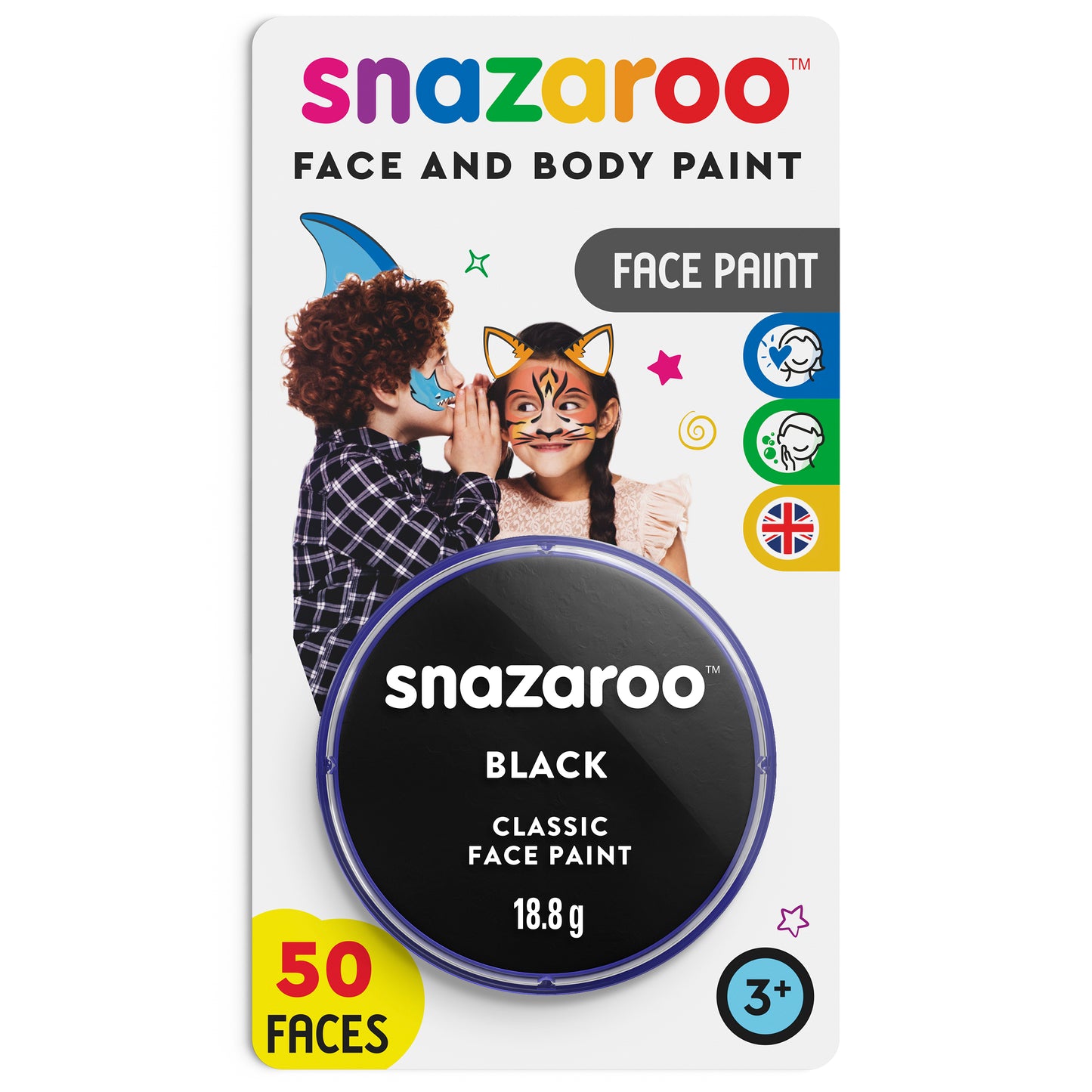 Farba do ciała i twarzy Snazaroo - Czarny 18 ml