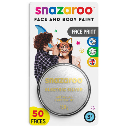 Farba do ciała i twarzy Snazaroo Metaliczna - Srebrny 18 ml
