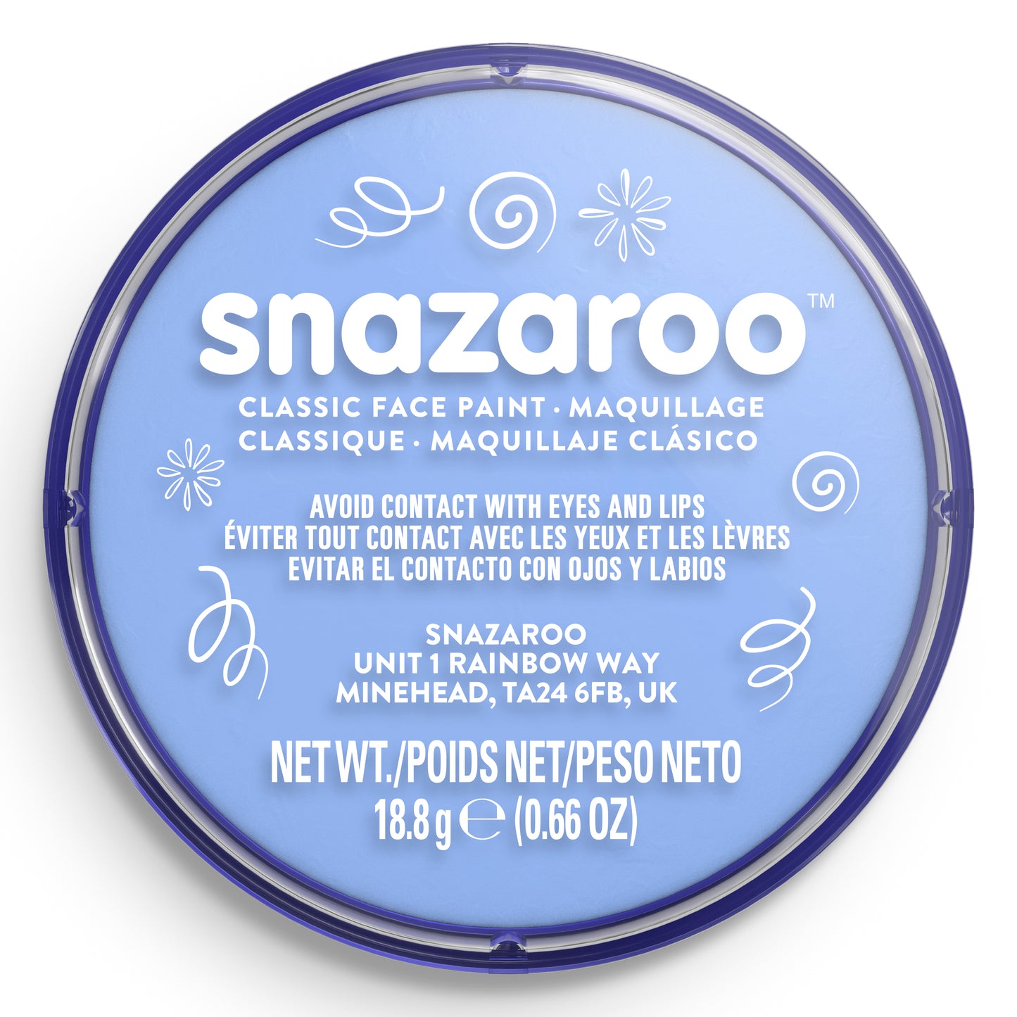 Farba do ciała i twarzy Snazaroo - Blady niebieski 18 ml