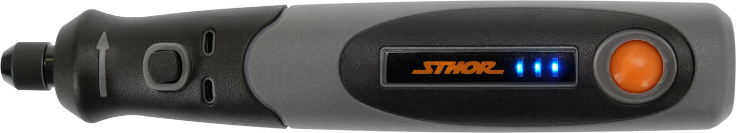 Miniszlifierka Sthor - 3.6V, 10 akcesoriów, akumulator 0,6 ah