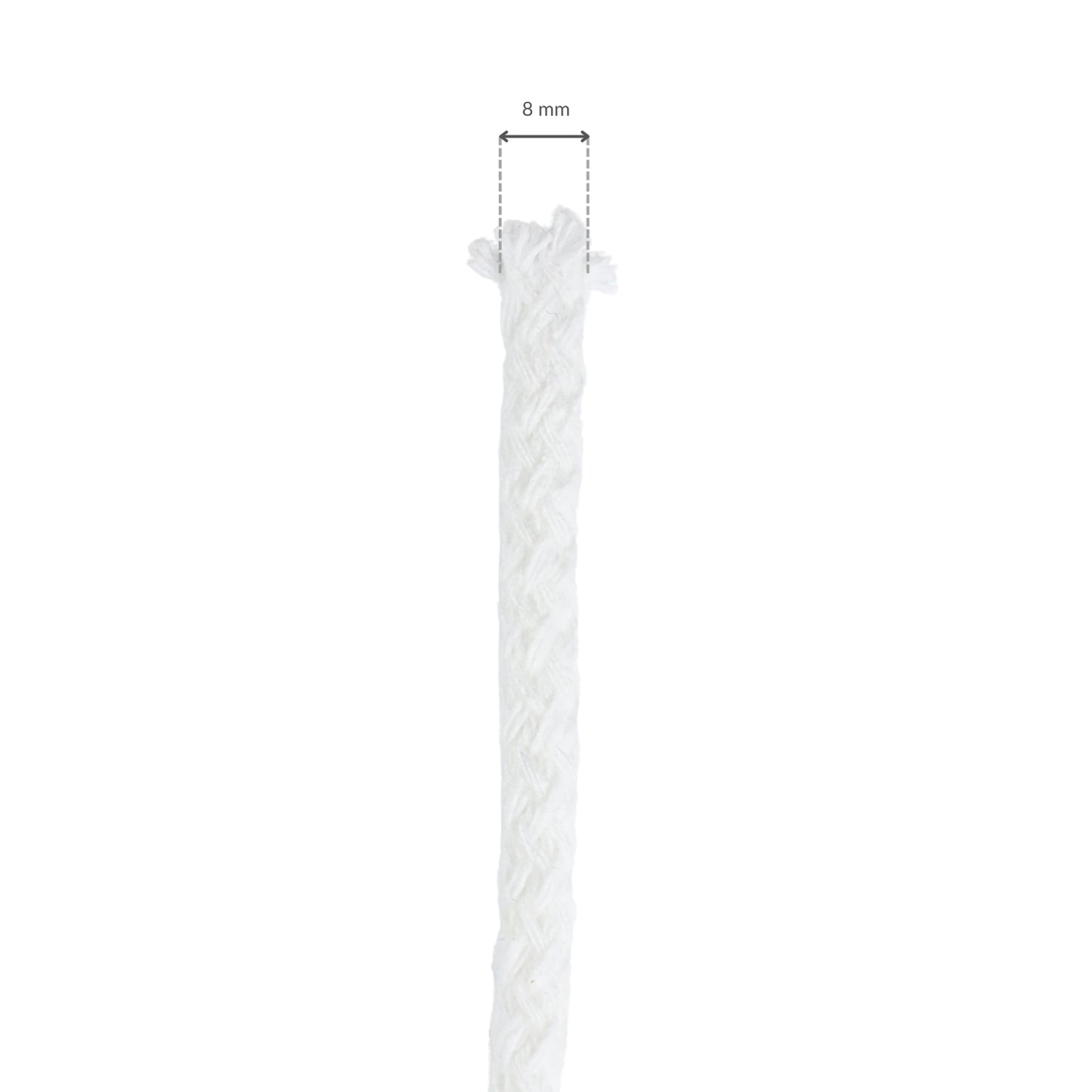 Cotton Cord - 8 mm/1 m white