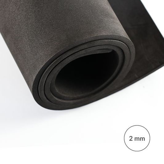 Pianka EVA 65 kg/m3 (CF65) 2 mm czarna - 100x50 cm