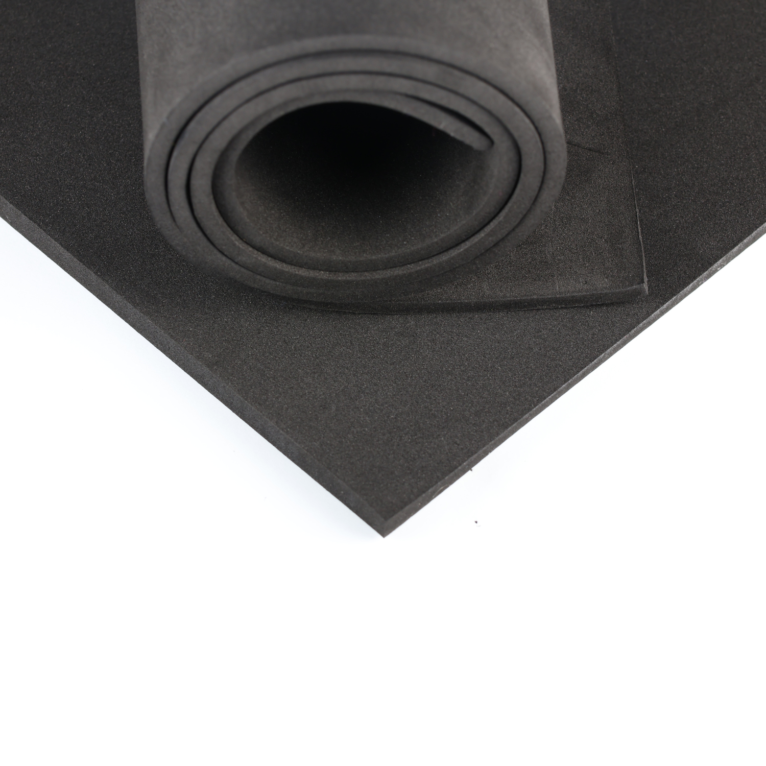 EVA foam 65 kg/m3, 3 mm black - 50x50 cm