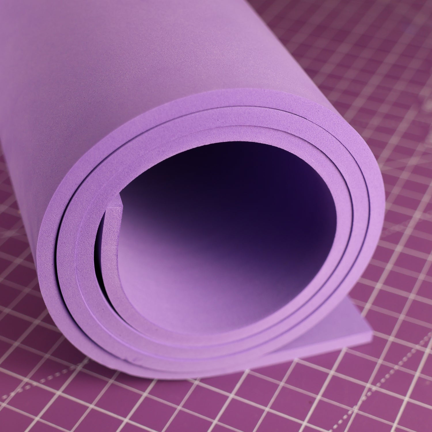 EVA foam 65 kg/m3, 2 mm purple - 50x50 cm