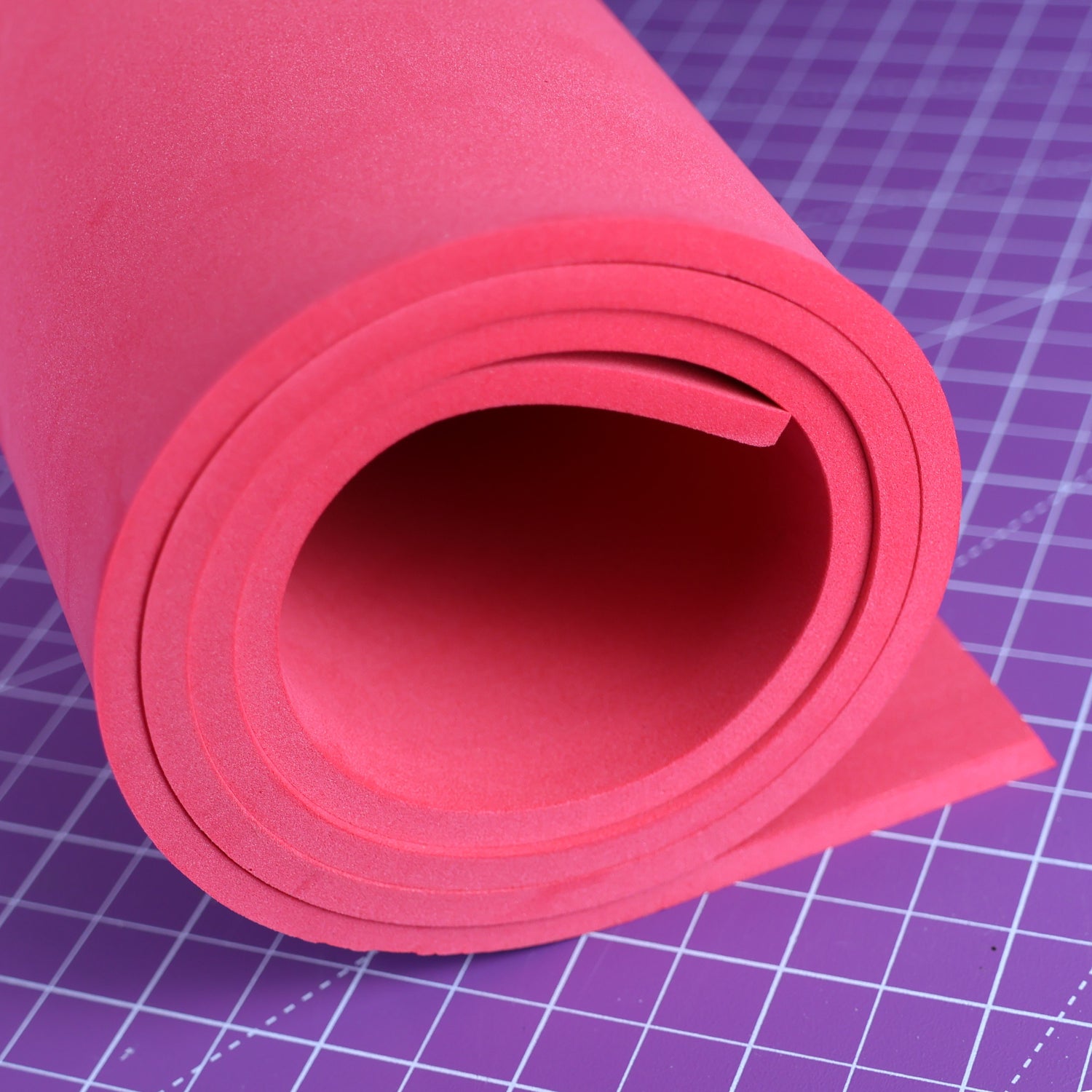 EVA foam 65 kg/m3, 2 mm red - 100x50 cm