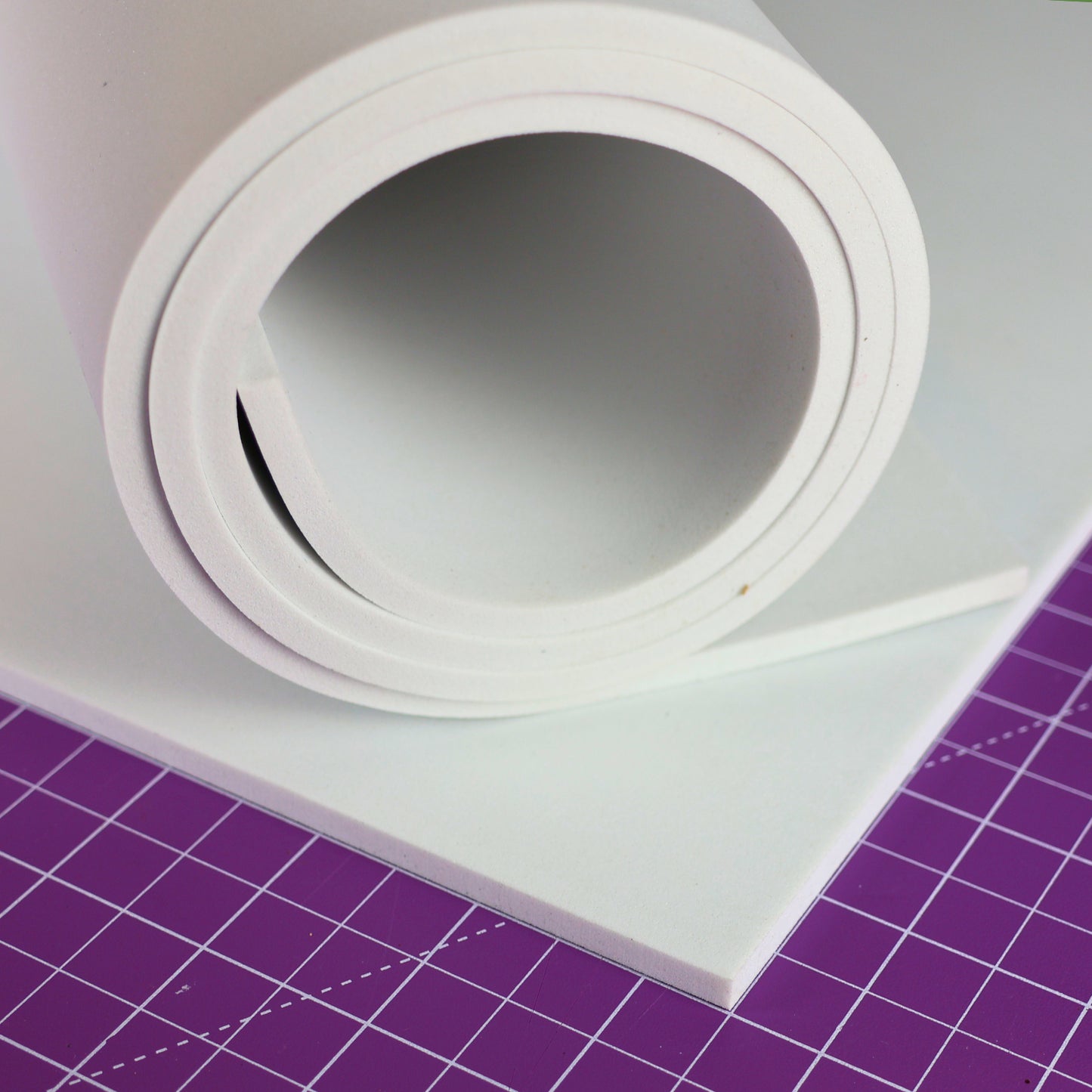 EVA foam 65 kg/m3, 2 mm white - 100x50 cm