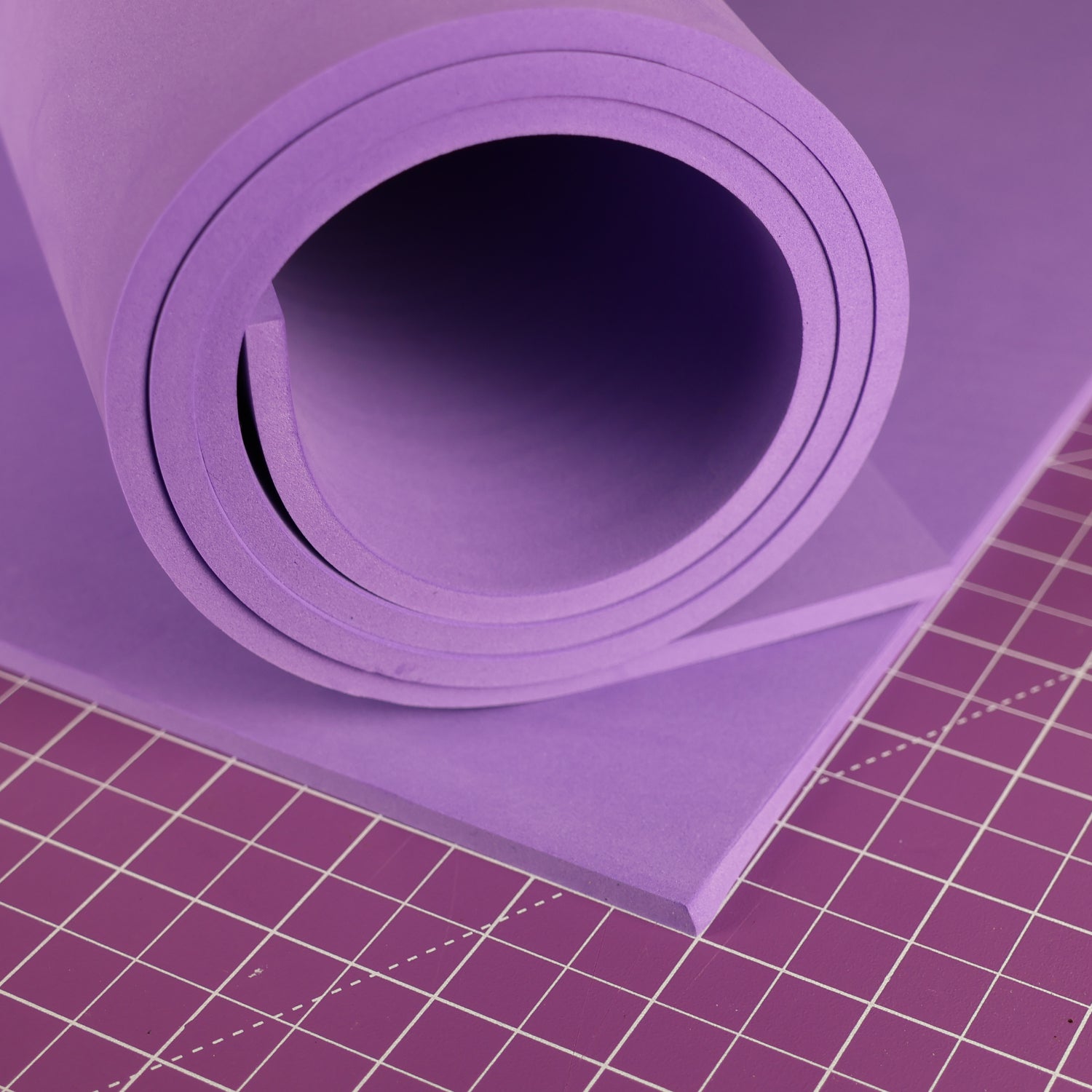 EVA foam 65 kg/m3, 2 mm purple - 50x50 cm