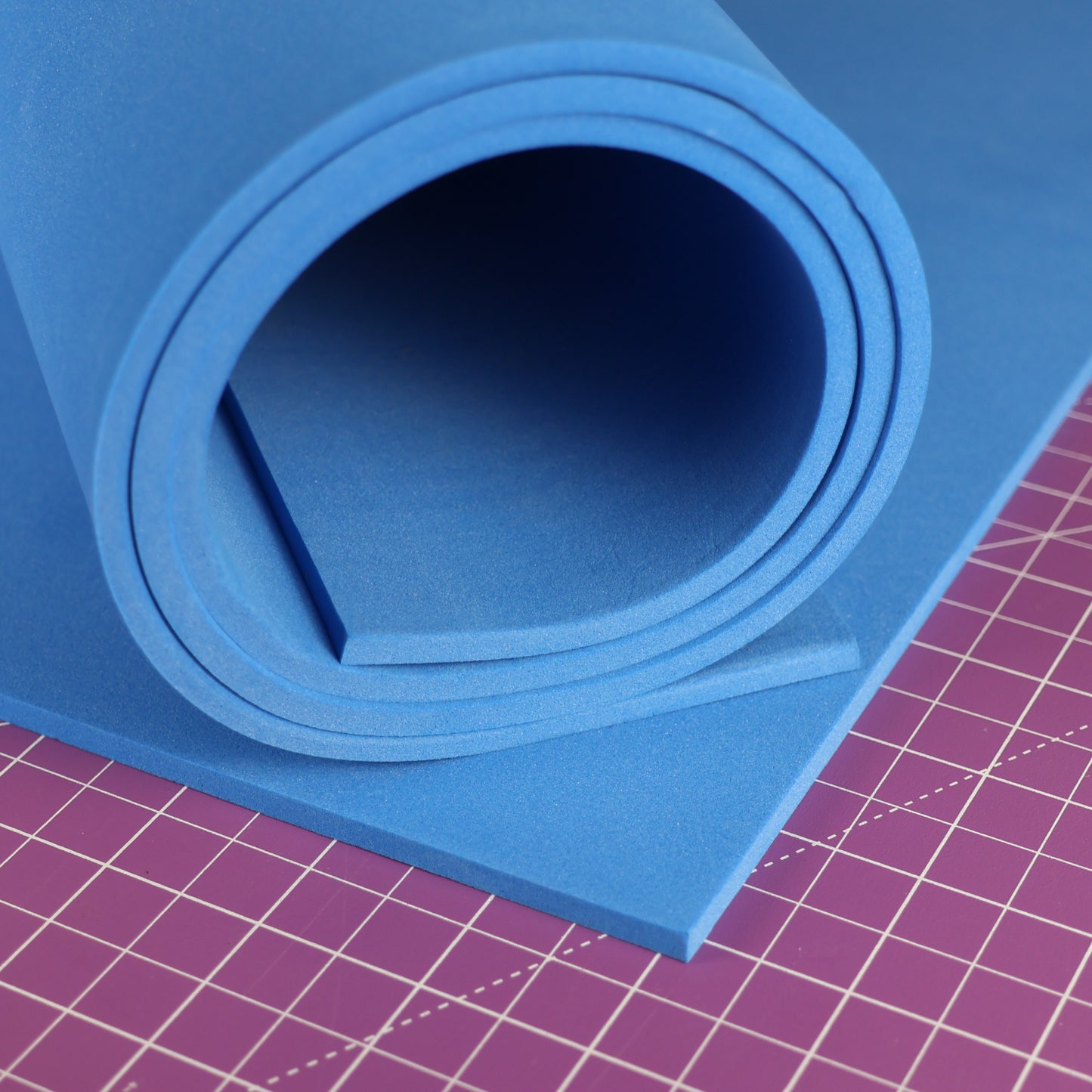 EVA foam 65 kg/m3, 5 mm blue - 50x50 cm