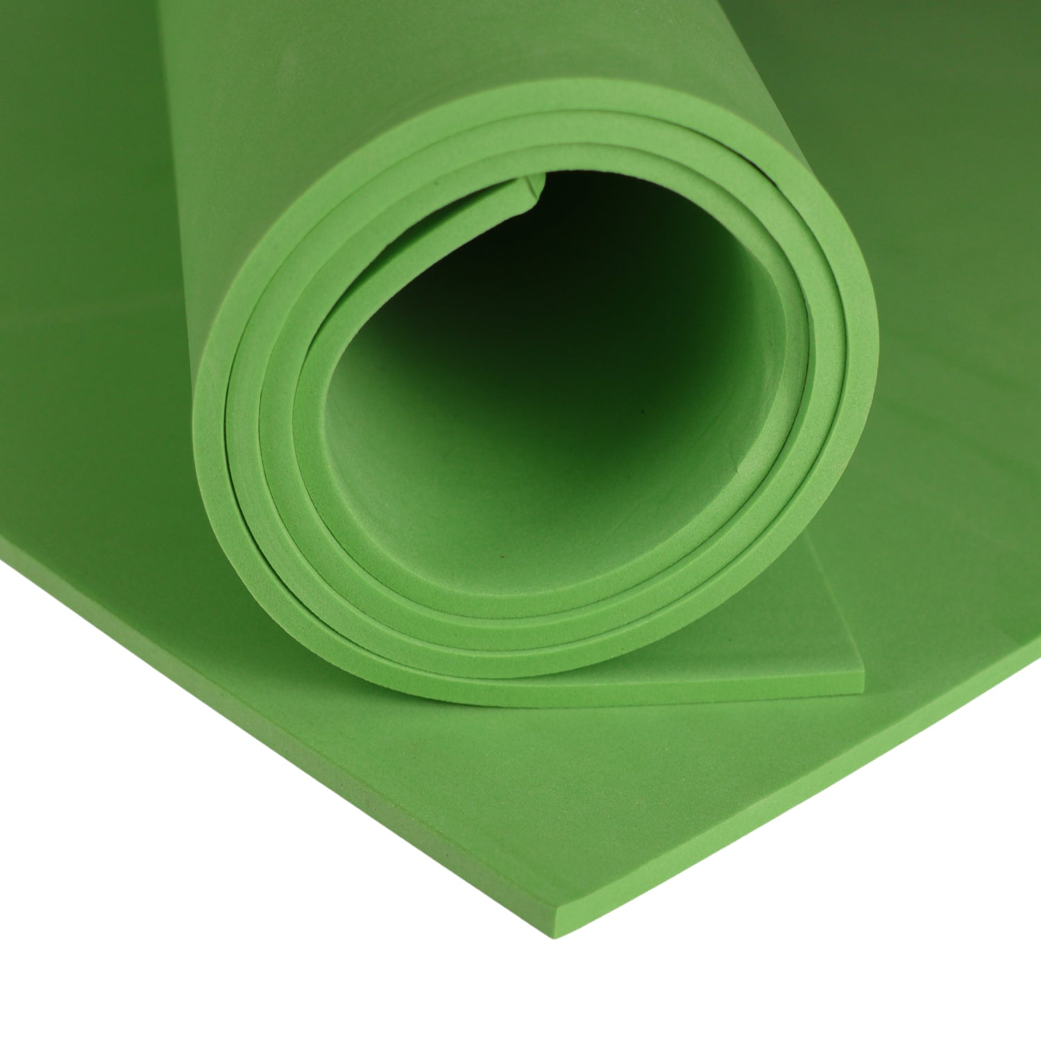 EVA foam 65 kg/m3, 2 mm green - 100x50 cm