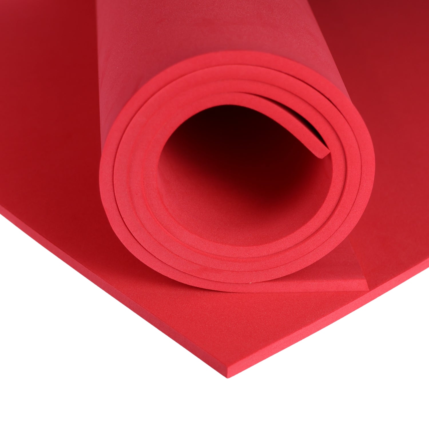 EVA foam 65 kg/m3, 2 mm red - 100x50 cm