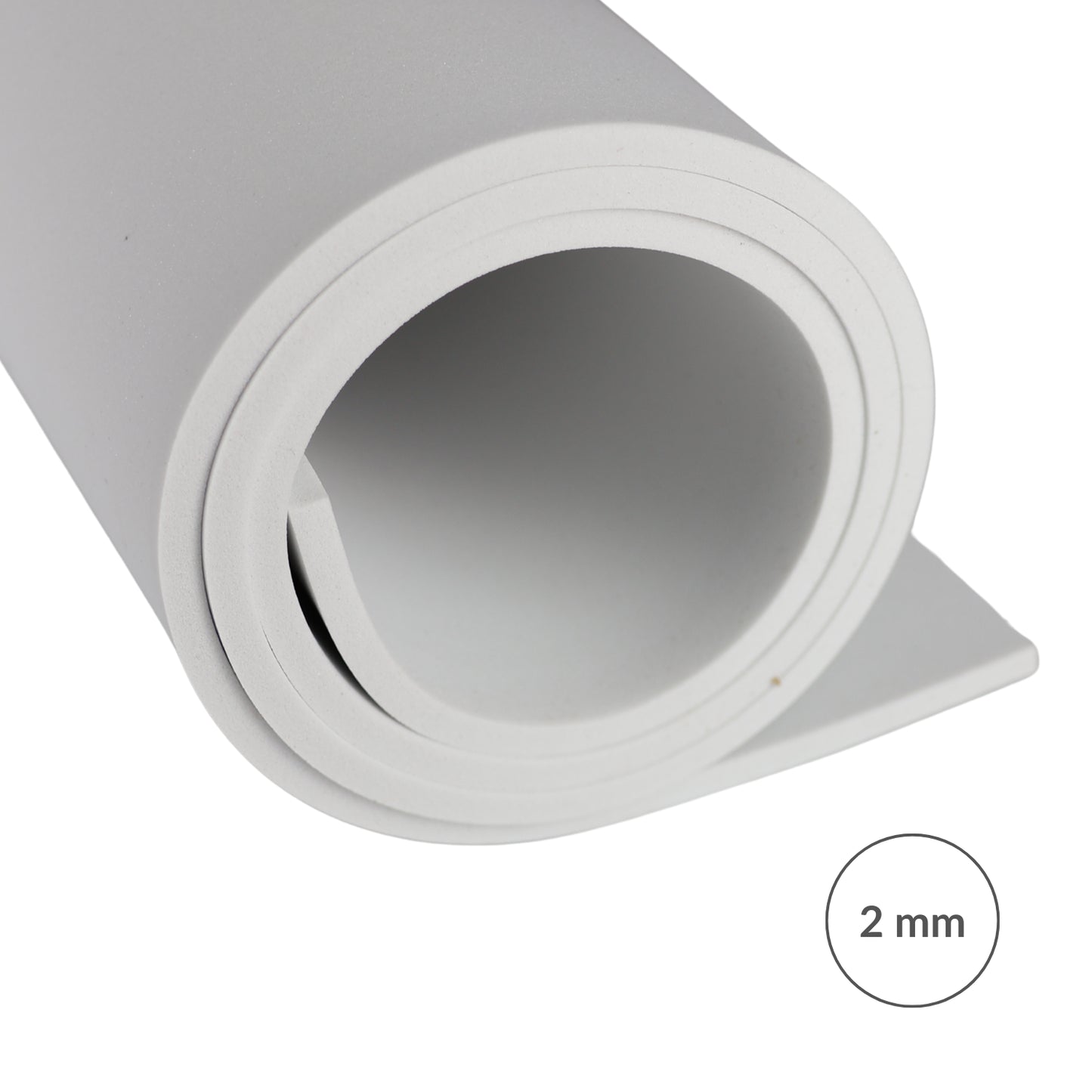 EVA foam 65 kg/m3, 2 mm white - 100x50 cm
