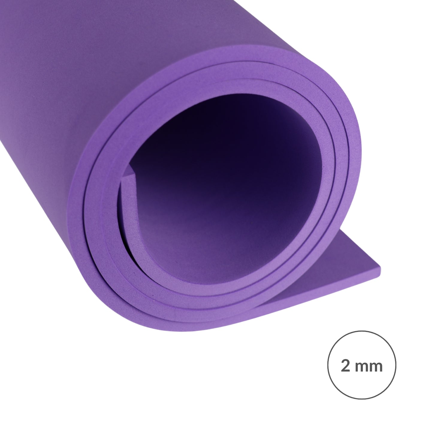 EVA foam 65 kg/m3, 2 mm purple - 50x50 cm