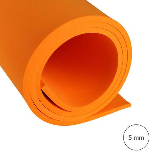 Pianka EVA 65 kg/m3 (CF65) 5 mm pomarańczowa - 50x50 cm