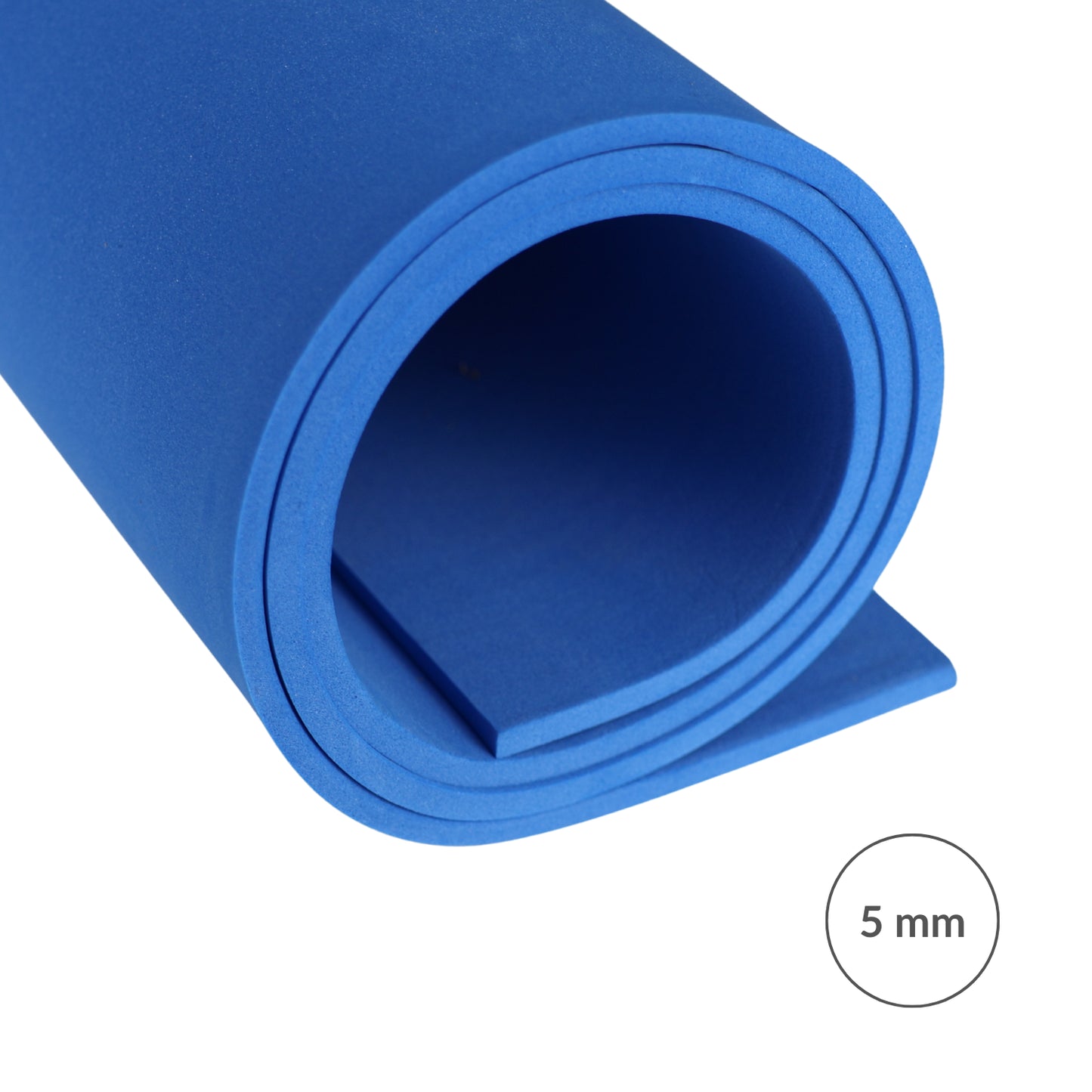 EVA foam 65 kg/m3, 5 mm blue - 50x50 cm