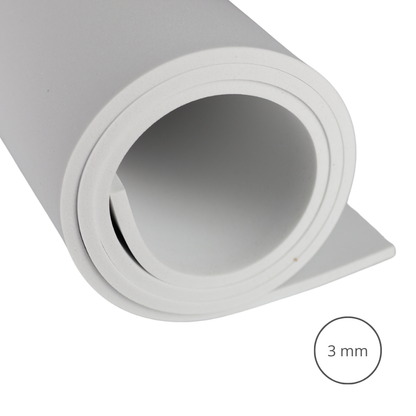 Pianka EVA 65 kg/m3, 3 mm biała - 100x50 cm