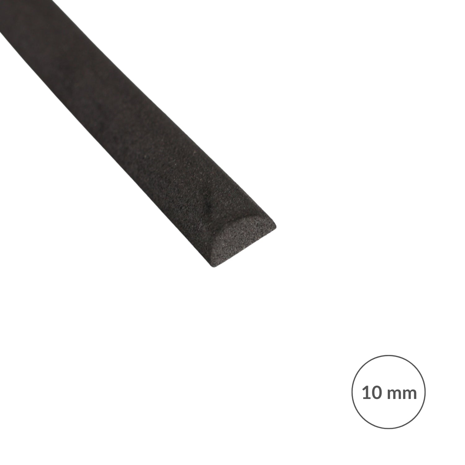 EVA foam half-round profile - 10 mm x 1 m