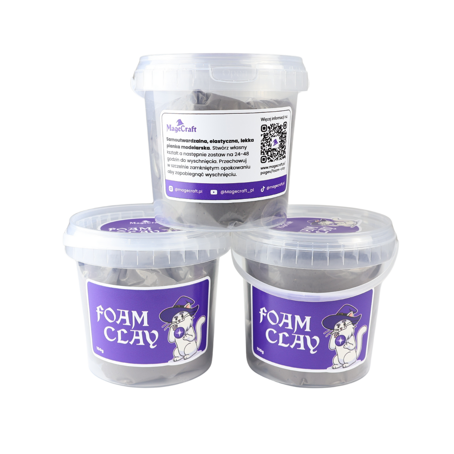 Foam Clay MageCraft - 150 g Szary
