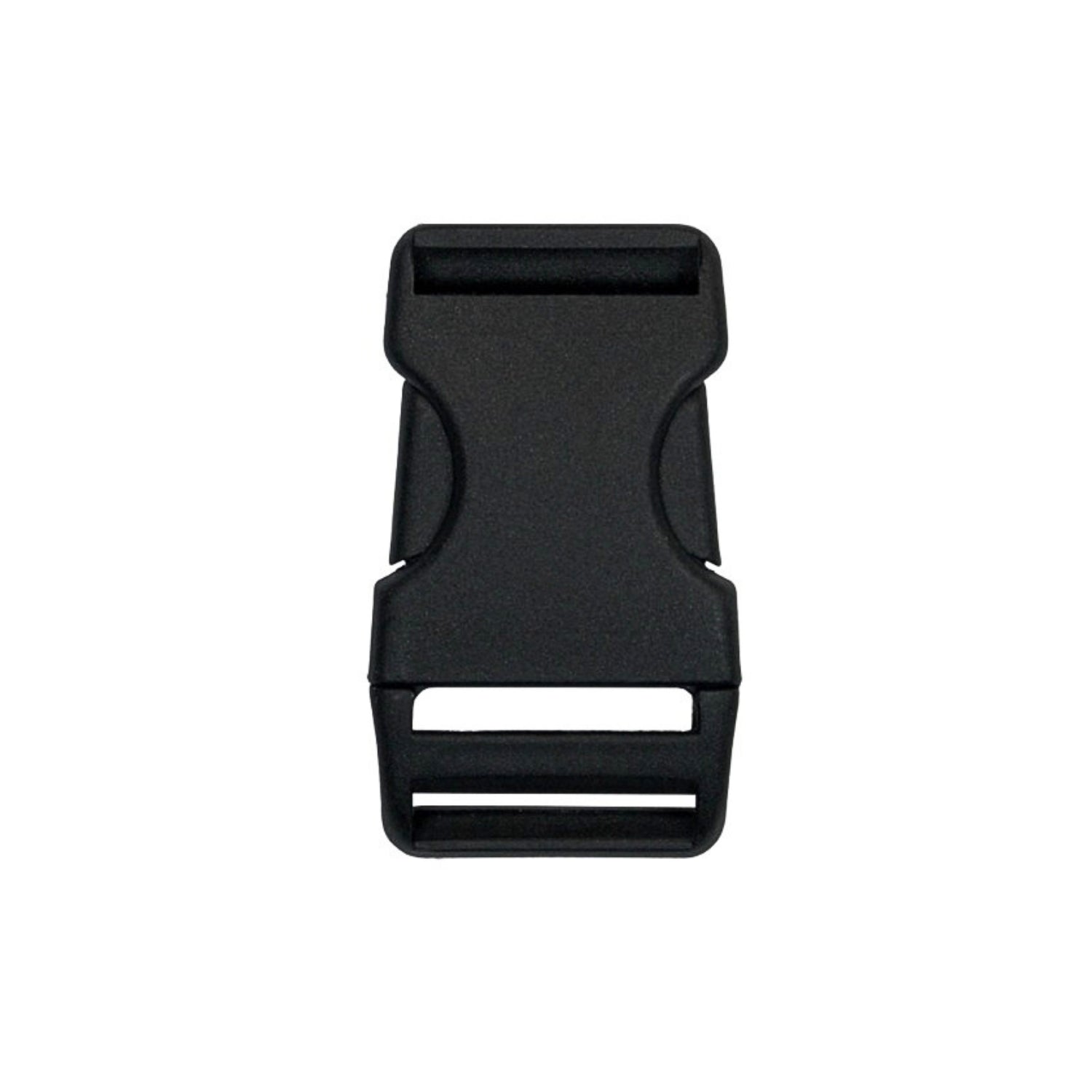 Plastic side release buckle - 25x60 mm black 1 pc.