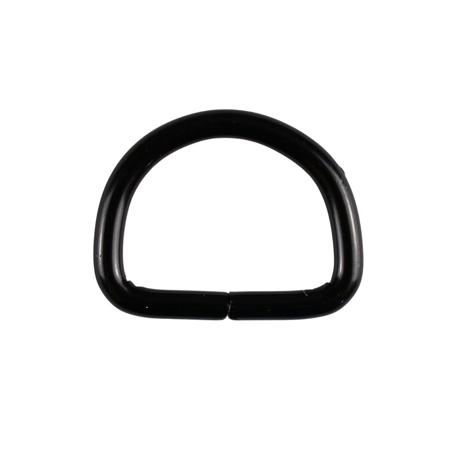 Metal D-ring - 20/15/3 mm matte black 1 pc.