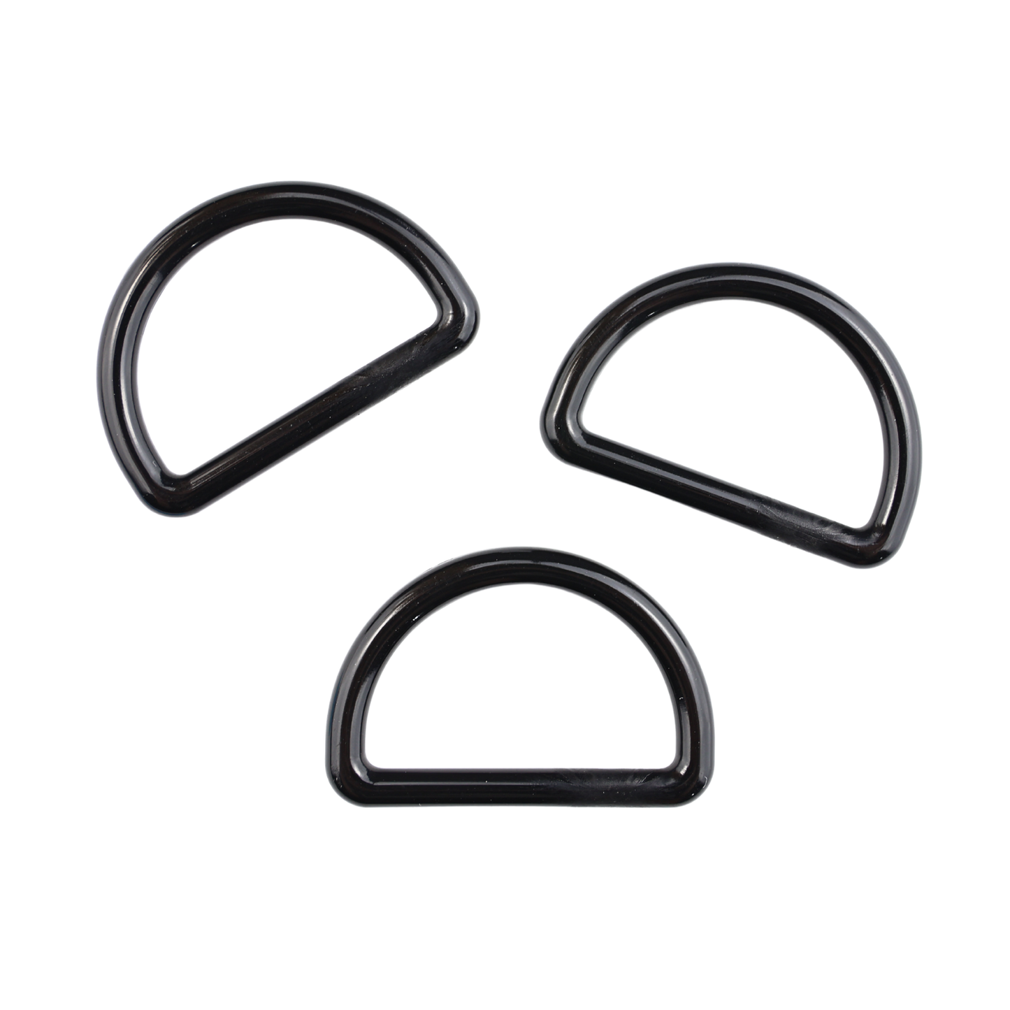 Półkole plastikowe - 30/19 mm czarne 1 szt.