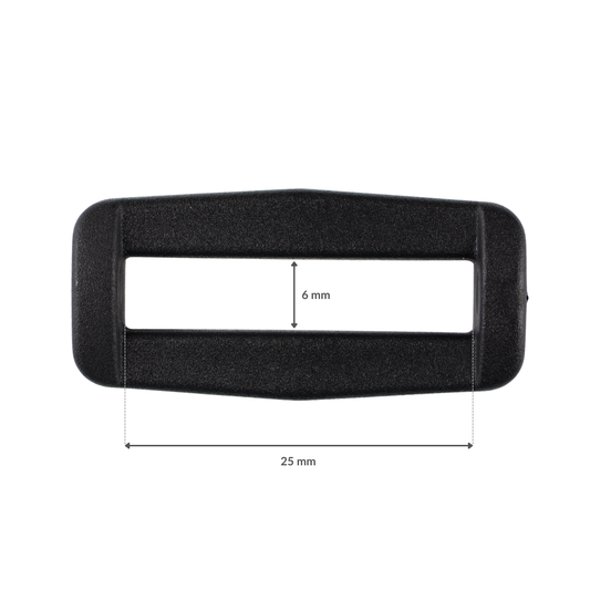 Ramka plastikowa - 25/6 mm (a) czarna 1 szt.