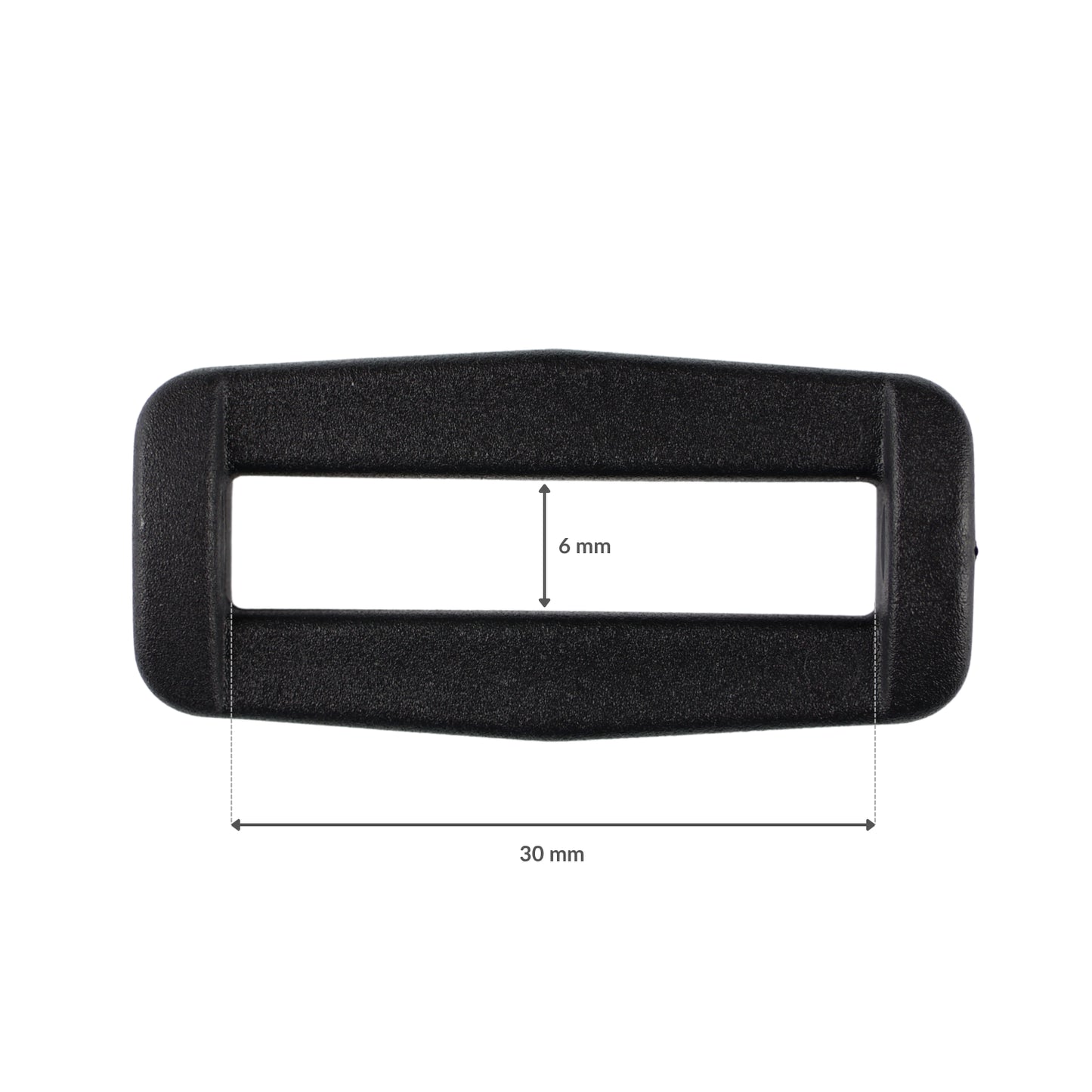 Plastic frame - 30/6 mm (a) black 1 pc.