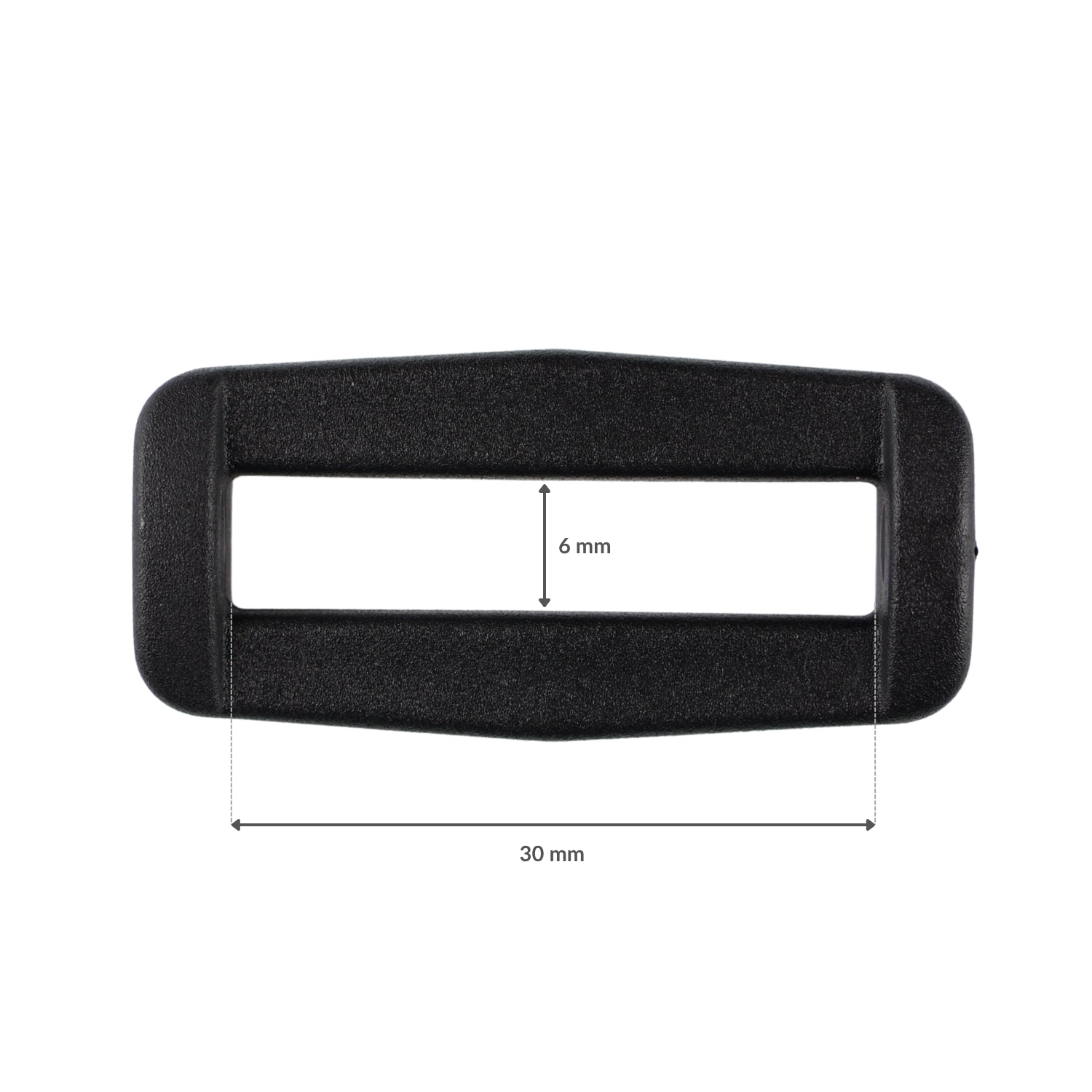 Plastic frame - 30/6 mm (a) black 1 pc.