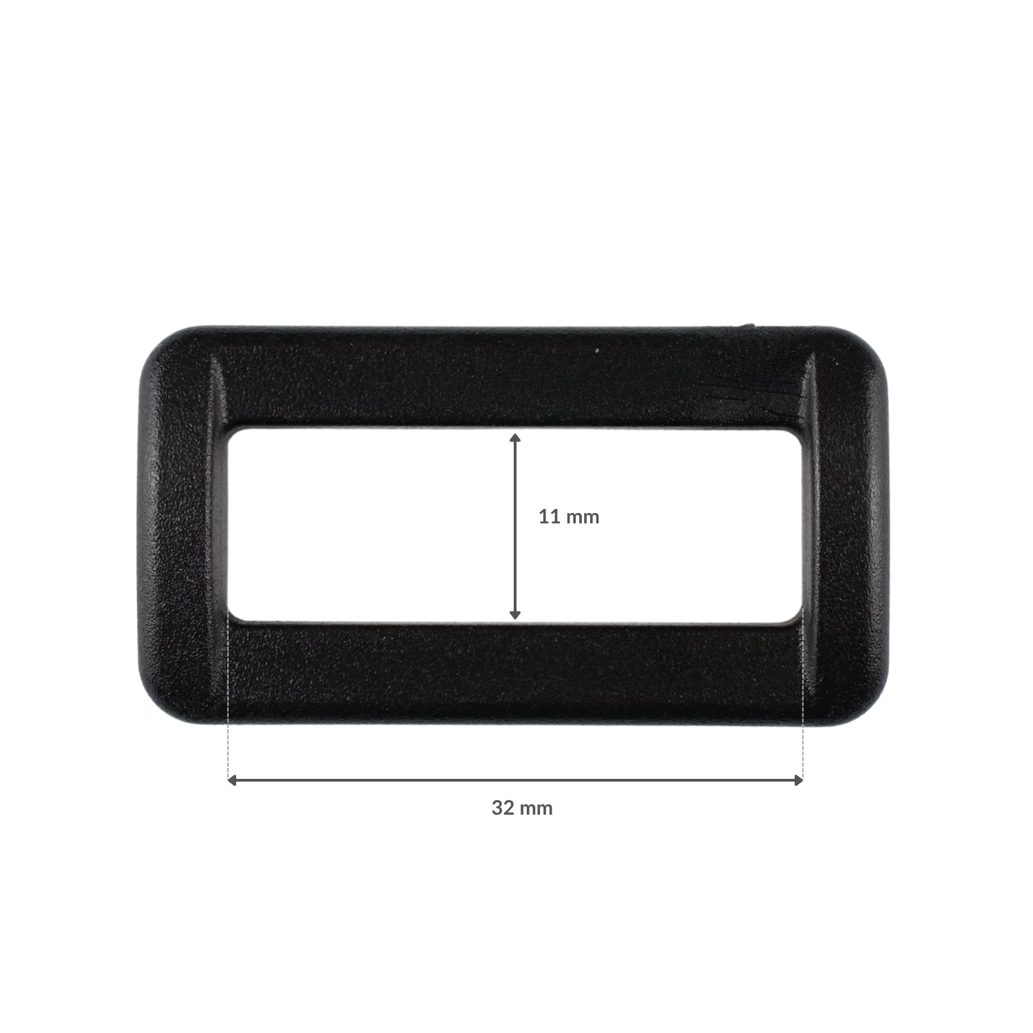 Plastic slider - 32/11 mm black 1 pc.