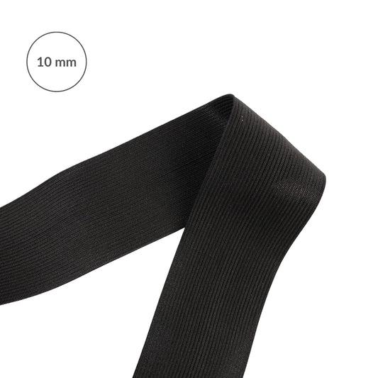 Taśma elastyczna (guma) - 10 mm/1 m czarna